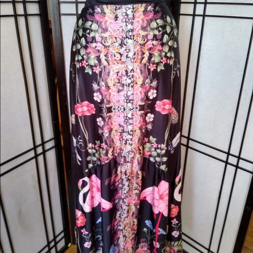 Flamingo Maxi Long Skirt  NWT Size M